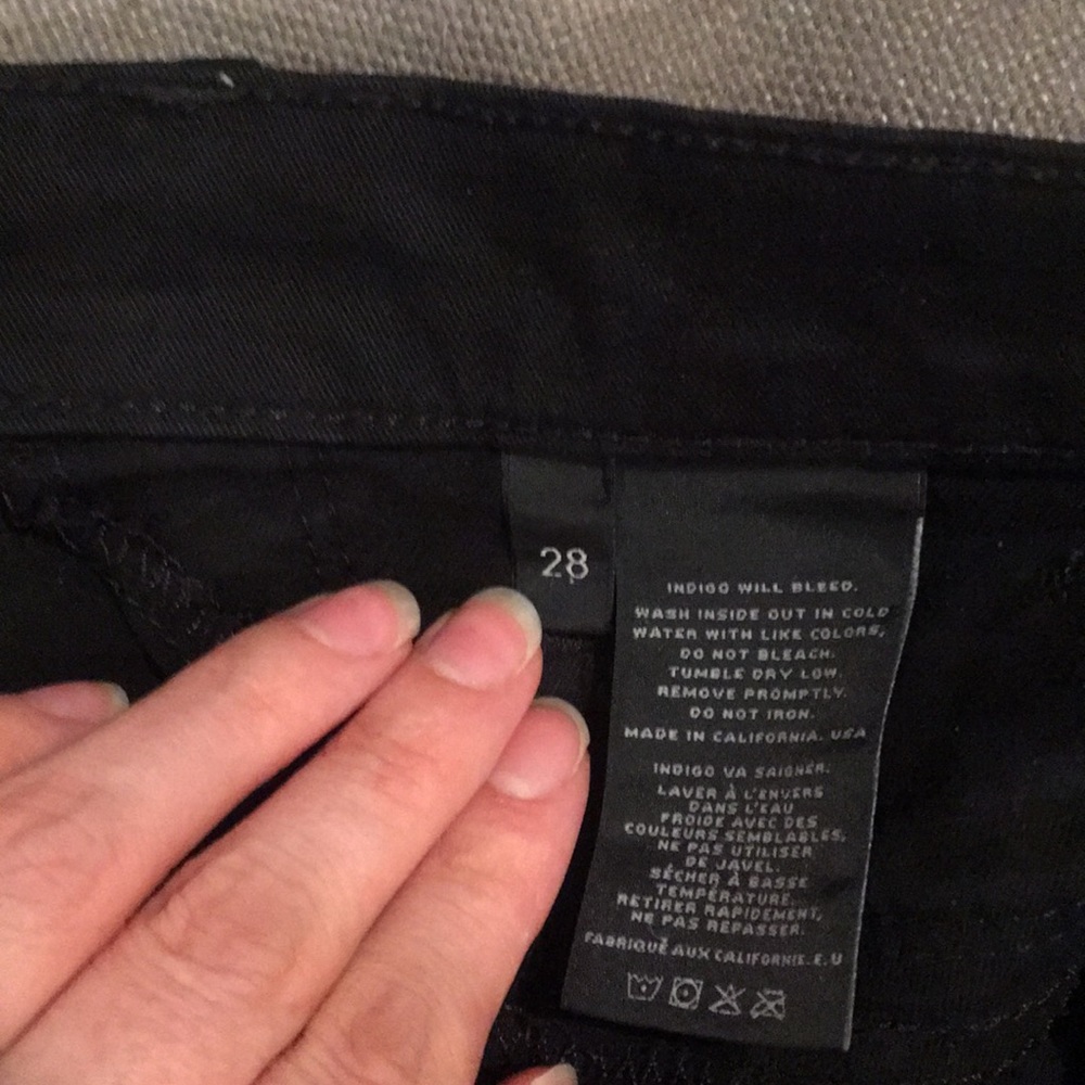 J Brand 835 skinny ankle crop capri jeans black 28 mid rise - Picture 8 of 8
